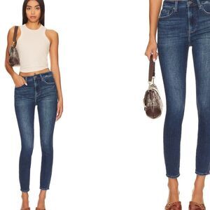 PISTOLA High Rise Skinny Jeans 28 Stretch Denim Zip Fly Classic Dark Blue Aline